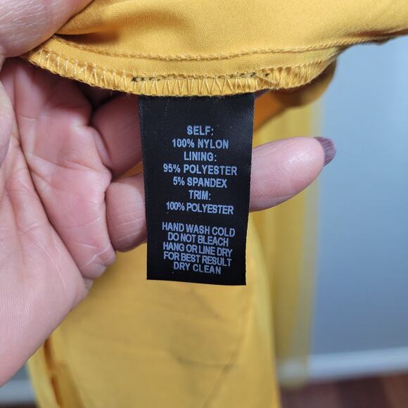 Lulus Forever Love Golden Yellow Swiss Dot Sleeveless Dress Size S 122925-2Clo2 - Picture 8 of 9